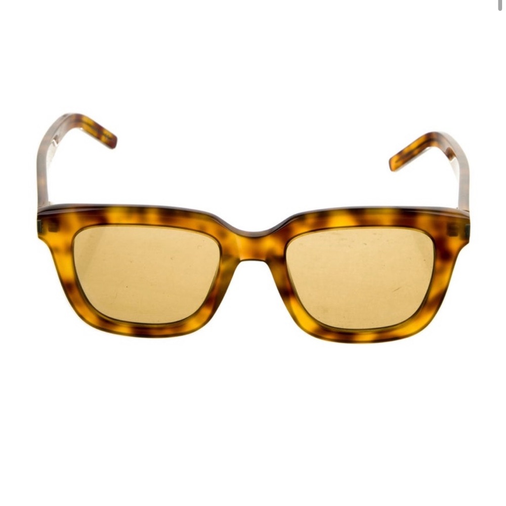 Saint Laurent Brown and Yellow Tortoiseshell Glasses